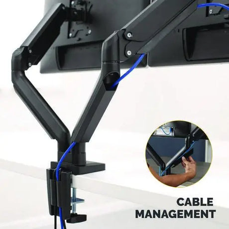 FELLOWES FELLOWES Platinum Series Dual Monitor Arm for 40" Monitors, 360 deg Rotation, +/-45 deg Tilt, 360 de - 8042501