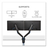 FELLOWES FELLOWES Platinum Series Dual Monitor Arm for 40" Monitors, 360 deg Rotation, +/-45 deg Tilt, 360 de - 8042501