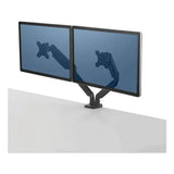 FELLOWES FELLOWES Platinum Series Dual Monitor Arm for 40" Monitors, 360 deg Rotation, +/-45 deg Tilt, 360 de - 8042501