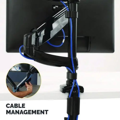 FELLOWES FELLOWES Platinum Series Dual Stacking Arm for 27" Monitors, 360 deg Rotation, 180 deg Tilt, 360 deg - 8043401
