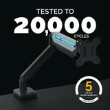 FELLOWES FELLOWES Platinum Series Single Monitor Arm, For 40" Monitors, 360 deg Rotation, 45 deg Tilt, 180 de - 8043301