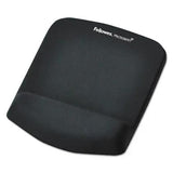 FELLOWES FELLOWES PlushTouch Mouse Pad with Wrist Rest, 7.25 x 9.38, Black - 9252001