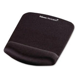 FELLOWES FELLOWES PlushTouch Mouse Pad with Wrist Rest, 7.25 x 9.38, Black - 9252001