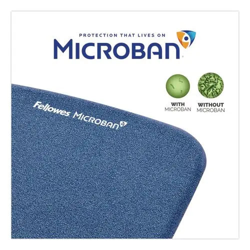 FELLOWES FELLOWES PlushTouch Mouse Pad with Wrist Rest, 7.25 x 9.38, Blue - 9287301