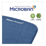 FELLOWES FELLOWES PlushTouch Mouse Pad with Wrist Rest, 7.25 x 9.38, Blue - 9287301