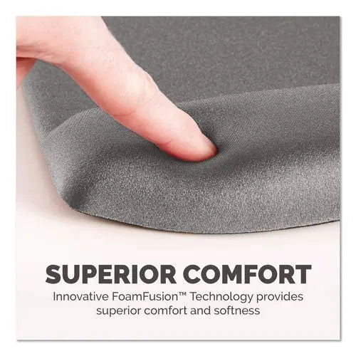 FELLOWES FELLOWES PlushTouch Mouse Pad with Wrist Rest, 7.25 x 9.38, Graphite - 9252201