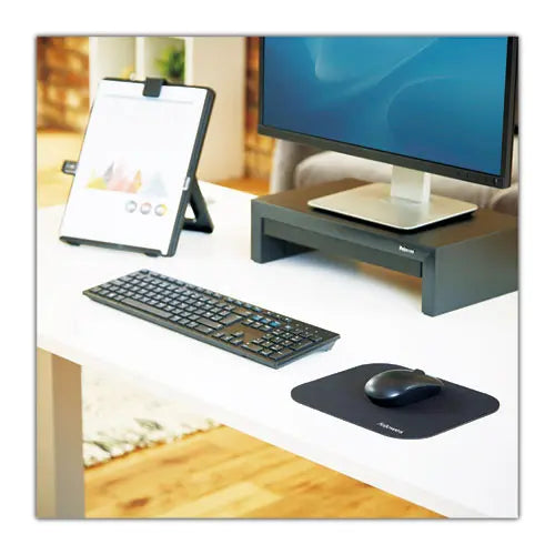FELLOWES FELLOWES Polyester Mouse Pad, 9 x 8, Black - 58024