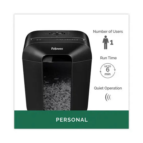 FELLOWES FELLOWES Powershred LX45 Cross-Cut Shredder, 8 Manual Sheet Capacity - 4400201