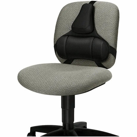 FELLOWES Fellowes Professional Series Back Support with Microban&reg; Protection - Strap Mount - Black - Fabric, Memory Foam - 8037601