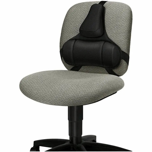 FELLOWES Fellowes Professional Series Back Support with Microban&reg; Protection - Strap Mount - Black - Fabric, Memory Foam - 8037601