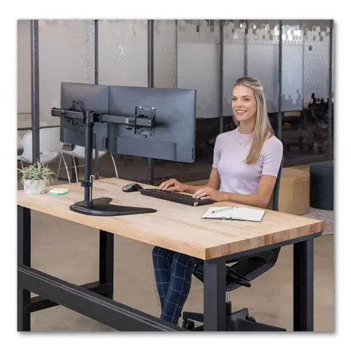 FELLOWES FELLOWES Professional Series Freestanding Dual Horizontal Monitor Arm, For 30" Monitors, 35.75" x 11 - 8043701