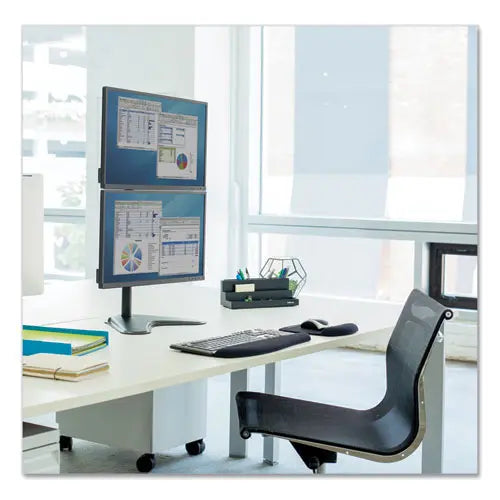 FELLOWES FELLOWES Professional Series Freestanding Dual Stacking Monitor Arm, For 32" Monitors, 15.3" x 35.5" - 8044001