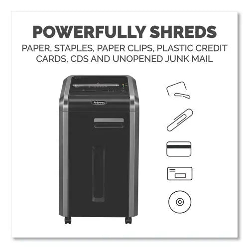 FELLOWES FELLOWES SHREDDER,CROSS,C-225CI,BK - 3825001