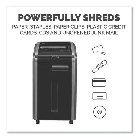FELLOWES FELLOWES SHREDDER,CROSS,C-225CI,BK - 3825001