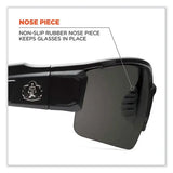 FELLOWES FELLOWES Skullerz Dagr Safety Glasses, Black Nylon Impact Frame, Anti-Fog Smoke Polycarbonate Lens - 52033