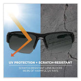 FELLOWES FELLOWES Skullerz Dagr Safety Glasses, Black Nylon Impact Frame, Anti-Fog Smoke Polycarbonate Lens - 52033