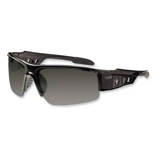 FELLOWES FELLOWES Skullerz Dagr Safety Glasses, Black Nylon Impact Frame, Anti-Fog Smoke Polycarbonate Lens - 52033