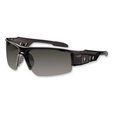 FELLOWES FELLOWES Skullerz Dagr Safety Glasses, Black Nylon Impact Frame, Anti-Fog Smoke Polycarbonate Lens - 52033