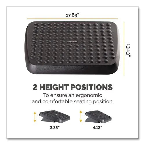 FELLOWES FELLOWES Standard Footrest, Adjustable, 17.63w x 13.13d x 3.75h, Graphite - 48121