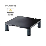 FELLOWES FELLOWES Standard Monitor Riser, 13.38" x 13.63" x 2" to 4", Graphite, Supports 60 lbs - 9169301