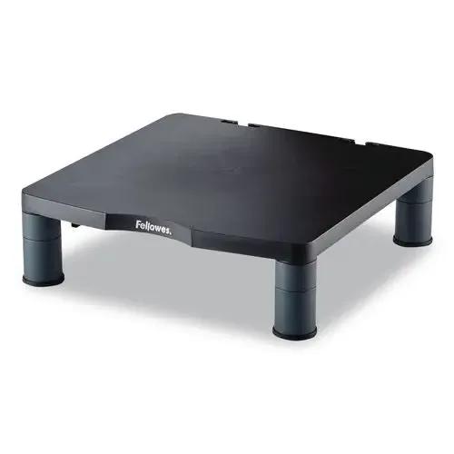 FELLOWES FELLOWES Standard Monitor Riser, 13.38" x 13.63" x 2" to 4", Graphite, Supports 60 lbs - 9169301