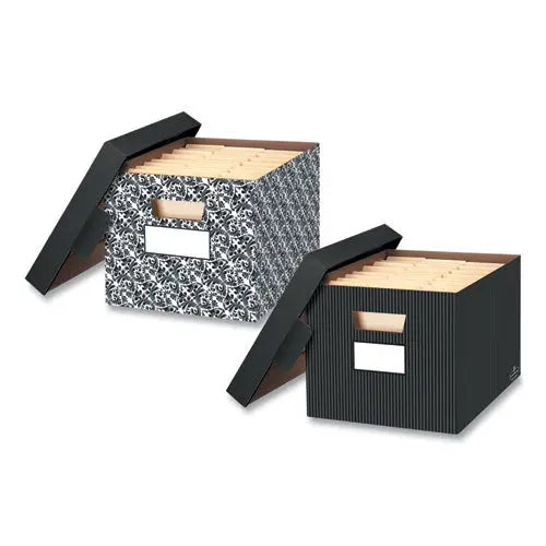 FELLOWES FELLOWES STOR/FILE Decorative Medium-Duty Storage Box, Letter/Legal Files, 12.5" x 16.25" x 10.5", B - 0022705