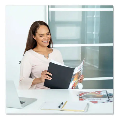 FELLOWES FELLOWES Thermal Binding System Presentation Covers, 30-Sheet Capacity, Plastic, Square Corners, 11  - 5222701