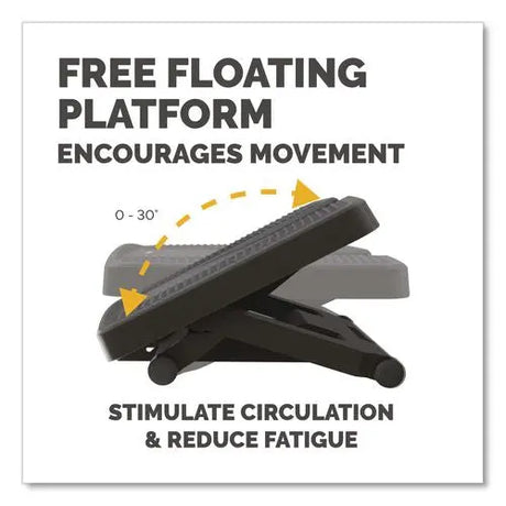 FELLOWES FELLOWES Ultimate Foot Support, HPS, 17.75w x 13.25d x 4 to 6.5h, Black/Gray - 8067001