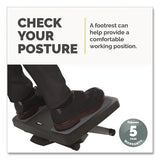 FELLOWES FELLOWES Ultimate Foot Support, HPS, 17.75w x 13.25d x 4 to 6.5h, Black/Gray - 8067001