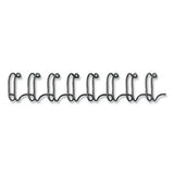 FELLOWES FELLOWES Wire Bindings for 11 x 8.5 Documents, 32 Rings, 0.38" (80-Sheet) Capacity, Black, 25/Pack - 52541