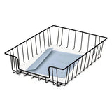 FELLOWES FELLOWES Wire Desk Tray Organizer, 1 Section, Letter Size Files, 10" x 14.13" x 3", Black - 60112