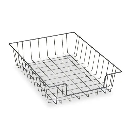 FELLOWES FELLOWES Wire Desk Tray Organizer, 1 Section, Letter Size Files, 10" x 14.13" x 3", Black - 60112