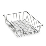 FELLOWES FELLOWES Wire Desk Tray Organizer, 1 Section, Letter Size Files, 10" x 14.13" x 3", Black - 60112