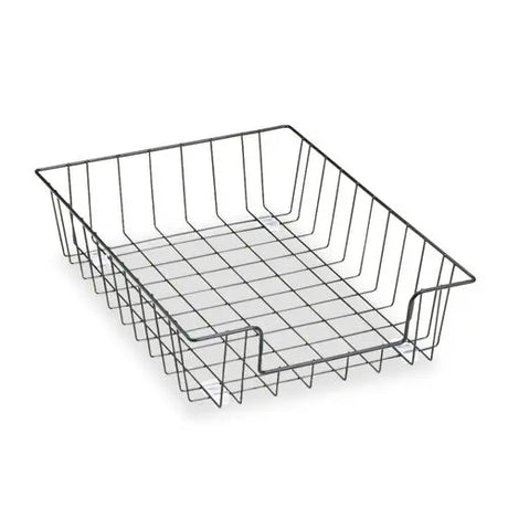 FELLOWES FELLOWES Wire Desk Tray Organizer, 1 Section, Letter Size Files, 10" x 14.13" x 3", Black - 60112