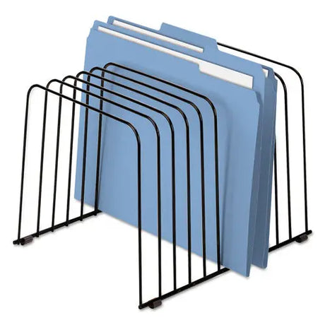FELLOWES FELLOWES Wire Desktop Organizer, 11 Sections, Letter to Legal Size Files, 9" x 11.38" x 8", Black - 72112