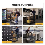 FELLOWES FELLOWES Wire Mail Cart, Metal, 2 Bins, 21.5" x 37.5" x 39.5", Chrome - 40912