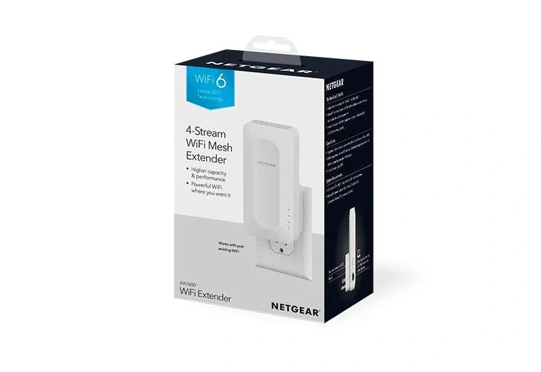 NETGEAR EAX12 Network repeater White 10, 100, 1000 Mbit/s - EAX12-100NAS