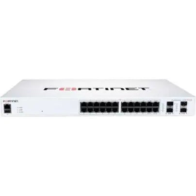 FORTINET Fortinet FortiSwitch FS-124F-POE Ethernet Switch - 24 Ports - Manageable - 2 Layer Supported - Modular - 237.40 W Power Consumption - 185 W PoE Budget - Optical Fiber, Twisted Pair - PoE Ports - 1U Hi...  - FS-124F-POE