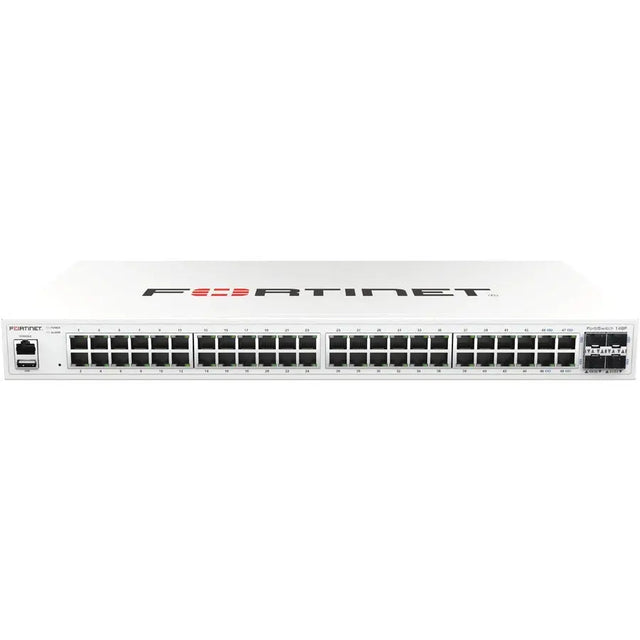 FORTINET Fortinet FortiSwitch FS-148F Ethernet Switch - 48 Ports - Manageable - 2 Layer Supported - Modular - 57 W Power Consumption - Optical Fiber, Twisted Pair - 1U High - Rack-mountable - Lifetime Limited ...  - FS-148F
