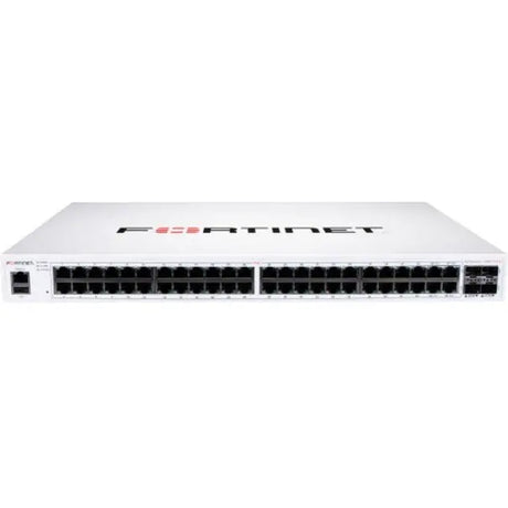 FORTINET Fortinet FortiSwitch FS-148F-FPOE Ethernet Switch - 48 Ports - Manageable - 2 Layer Supported - Modular - 895.70 W Power Consumption - 740 W PoE Budget - Optical Fiber, Twisted Pair - PoE Ports - 1U H...  - FS-148F-FPOE