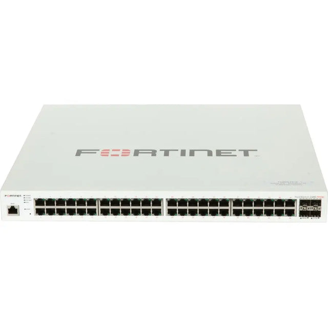 FORTINET Fortinet FortiSwitch FS-248E-FPoE Ethernet Switch - 48 Ports - Manageable - Gigabit Ethernet - 1000Base-X, 10/100/1000Base-T - 3 Layer Supported - Modular - 4 SFP Slots - Power Supply - 855.02 W Power...  - FS-248E-FPOE