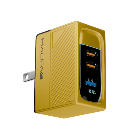 HAURVE Computers and Laptops/Parts and Accessories/Computer Adapter 3 in 1 Multiport Wall Charger, 100W USB C Wall Charger, USB Fast Wall Charger Block, USB Charger Mul - HE1003US