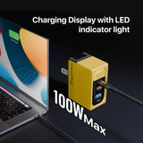 HAURVE Computers and Laptops/Parts and Accessories/Computer Adapter 3 in 1 Multiport Wall Charger, 100W USB C Wall Charger, USB Fast Wall Charger Block, USB Charger Mul - HE1003US