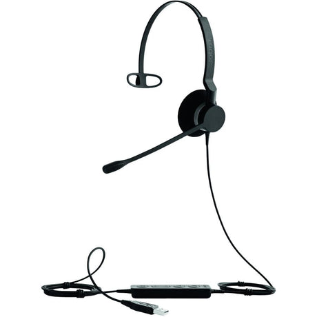 JABRA Jabra BIZ 2300 Headset - Mono - USB - Wired - Over-the-head - Monaural - Supra-aural - Noise Cancelling Microphone - GSA2393-829-109