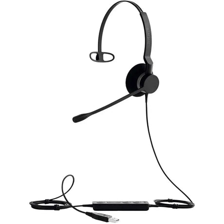 JABRA Jabra BIZ 2300 USB UC Wired Mono Headset - Mono - USB - Wired - Over-the-head - Monaural - Supra-aural - Noise Cancelling, Noise Reduction Microphone - 2393-829-109