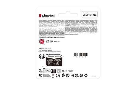 KINGSTON Digital Media Kingston Technology 64GB SDXC Canvas Select Plus Gen3 100MB/s C10 UHS-I U1 V10 - SDS3/64GB