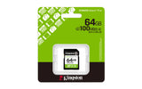KINGSTON Digital Media Kingston Technology 64GB SDXC Canvas Select Plus Gen3 100MB/s C10 UHS-I U1 V10 - SDS3/64GB