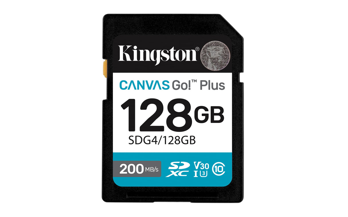 KINGSTON Digital Media Kingston Technology Canvas Go! Plus 128GB SDXC Canvas Go Plus Gen4 200MB/s C10 UHS-I U3 V30 - SDG4/128GB