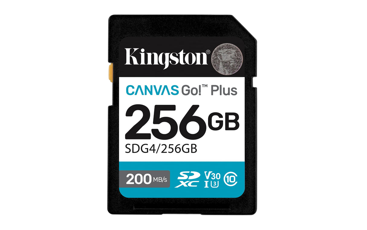 KINGSTON Digital Media Kingston Technology Canvas Go! Plus 256GB SDXC Canvas Go Plus Gen4 200MB/s C10 UHS-I U3 V30 - SDG4/256GB