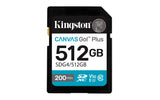 KINGSTON Digital Media Kingston Technology Canvas Go! Plus 512GB SDXC Canvas Go Plus Gen4 200MB/s C10 UHS-I U3 V30 - SDG4/512GB